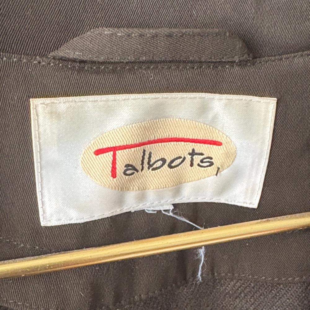 Talbots Dark Olive Double-Breasted Trench Coat - Picture 2 of 5